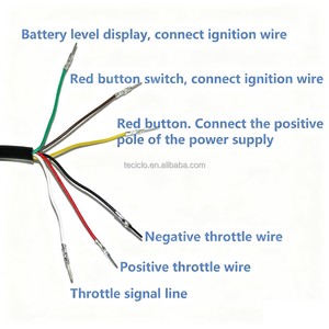Accélérateur de vitesse pour vélo électrique 24V/36V/48V, accélérateur à <span class=keywords><strong>pouce</strong></span> Wuxing avec indicateur de puissance, accessoires pour vélo électrique - Product Image 4