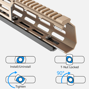 MK240 MK300 240 มม. 300 มม. ราง Mlok ขาตั้งกล้องแบบยึดเร็ว แผ่นยึดแบบปลดเร็ว Mlok รุ่นยาวพิเศษ WEYLLAN L799 - Product Image 4