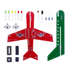 OKYN-G5259 Electronic DIY Soldering Kit for Small <b>Airplane</b> Model with Flashing LED Circuit Educational STEM Project - Product Image 3