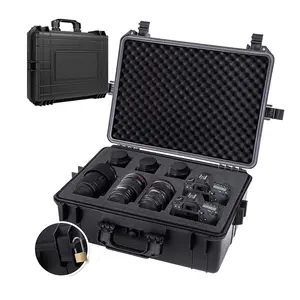 Carrying Plastic Camera Case Storage Protective Case Box With Pick And Pluck Foam