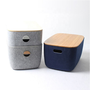 थोक कपड़े भंडारण प्रणालियों के आयोजकों ने भंडारण बॉक्स के डिब्बे के आयोजन के लिए रसोई बेडरूम की कोठरी के लिए भंडारण की टोकरी महसूस की - Product Image 1