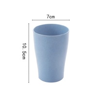 Gobelet en plastique réutilisable, 10 pièces, paille de blé coloré avec Logo personnalisé, gobelets de voyage biodégradables, vente en gros
