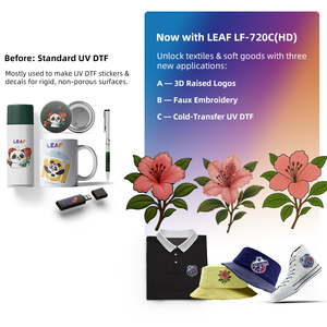 Lá UV dtf Máy in A3 30cm i3200hd 3D logo máy in giả thêu nâng cao logo máy in cho nắp giày túi vải - Product Image 4