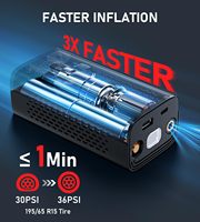 Manomètre portable sans fil 150 PSI, écran LCD double et lumière LED, gonfleur de pneus, mini compresseur d'air portable à vendre