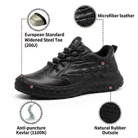 Chaussures de sécurité à embout d'acier conformes à la norme CE, coupe basse, unisexe, pour la construction industrielle, en cuir microfibre, semelle intermédiaire anti-perforation, bottes de travail