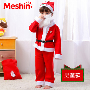 Costumes de Noël unisexes pour enfants en velours Cany de Meshin avec motifs de personnages d'anime et de personnages animaux, vêtements de carnaval - Product Image 3