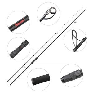 Canne à pêche Ironclaw Carp Rod 3.9m 3.50lb en carbone, action puissante, poignée EVA, haute résistance, pour carpes et brochets - Product Image 5