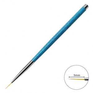 Customized Synthetic Nylon Matte Black Metal Handle Nail Brush <b>Set</b> with Silicone Dotting Tool UV Gel Painting Liner Brush - Product Image 5