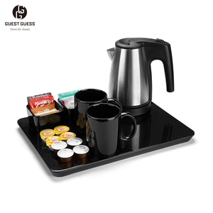 Chất lượng cao 0.5L Matt Đen Ấm đun nước điện cho khách sạn nhỏ thân thiện với môi trường tự động tắt kiểm soát nhiệt độ không dây cho RV sử dụng - Product Image 6