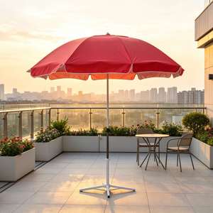 Sombrilla de Playa, Patio o Jardín de 140 cm, Resistente al Viento, con Doble Estructura y Ventilación, para Exteriores - Product Image 1