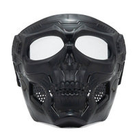 Masque de protection intégral en forme de squelette pour moto de randonnée Lunettes de cyclisme coupe-vent