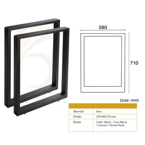 Hot bán nhà máy đơn giản sắt chân văn phòng Bàn phân chân ăn kim loại công nghiệp căng tin bàn băng ghế dự bị chân cho Bàn cà phê chân - Product Image 5