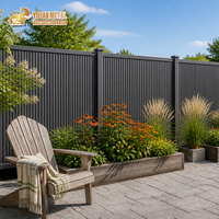 Clôture de jardin en aluminium à panneaux horizontaux pleine vue, revêtement poudré, pour piscine, jardin, cour, résistante à la corrosion, OEM ODM