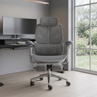 Chaise de jeu Spider Back, chaise de bureau ergonomique en mesh, réglable en hauteur, pivotante, avec accoudoirs 6D et repose-pieds
