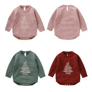 Barboteuse à broder unisexe pour nouveau-né, vêtements tricotés pour bébé fille, arbre au crochet, combinaison pour bébé, 2024 - Product Image 3