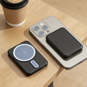 พาวเวอร์แบงค์ขนาดซุปเปอร์มินิแบบพกพา รุ่นใหม่มาแรงปี 2026 ความจุ 5000mAh ชาร์จไร้สายแบบแม่เหล็ก สำหรับ <span class=keywords><strong>iPhone</strong></span> 17 - Product Image 1