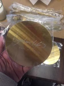 Factory Customized Heat Insulation Table Mat Plating <b>Gold</b> Metal Stainless Steel <b>coaster</b> - Product Image 4