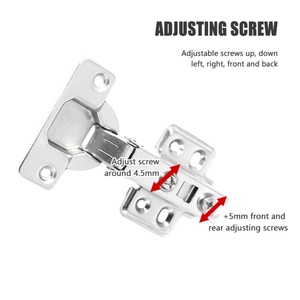 Herrajes para Muebles, Bisagras Ajustables Rectas, Resistentes y Duraderas, Ocultas, para Diversos Gabinetes - Product Image 2
