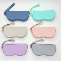Nouveauté transfrontalière : Étui de rangement portable en silicone pour lunettes et lunettes de soleil, rigide et à motif, pour le bricolage
