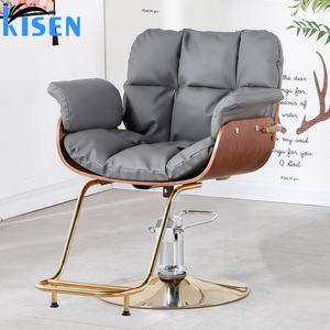 Kisen Hot Bán đồ nội thất cắt tóc ghế mua tóc nâu cắt mặc quần áo tạo kiểu ghế tùy chỉnh vòng vuông cơ sở - Product Image 6