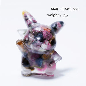 Scultura di cristallo naturale animali adorabili scultura di pietre preziose <span class=keywords><strong>pikachu</strong></span> per la decorazione - Product Image 4