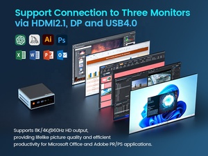 มินิพีซีประสิทธิภาพสูง Core Ultra5 Ultra7 125H 155H AI รองรับ Wifi 6.0 BT5.2 DDR5 32GB 1TB SSD สำหรับเล่นเกม ใช้งานกับ Windows11 - Product Image 4