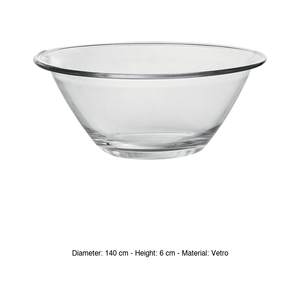 Mister <b>Chef</b> Glass Salad Bowl Ø 14 cm Tempered Stackable Bormioli Rocco - Product Image 3