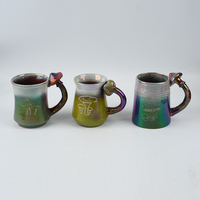 Mug à café en céramique fantaisie en forme de champignon 3D avec logo personnalisé, vente en gros de mugs en argile avec poignée pour boissons, eau, bière, thé, cadeaux