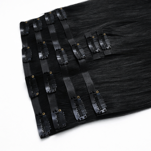 <span class=keywords><strong>Extensiones</strong></span> <span class=keywords><strong>de</strong></span> <span class=keywords><strong>Cabello</strong></span> Clip-In PU Negras Premium, Lisas, Fácil DIY, Volumen y Largo Instantáneos - Product Image 6