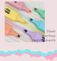 Ensemble de surligneurs à pointe oblique Pastel Macaron haute capacité utilisation de bureau étudiant pour stylo de grand livre à main marqueur dessin scolaire Doodles