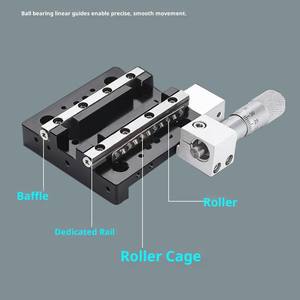 Plateforme de déplacement axe X/Y, réglage manuel fin, glissière transversale mobile LY40/50/60/80/90/<span class=keywords><strong>125</strong></span> - Product Image 6