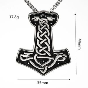 Collar con Colgante de Lobo Celta y Ancla de Acero Inoxidable para Hombre, Estilo Nórdico, Joyería de Regalo - Product Image 5