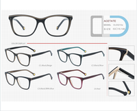 Livraison rapide, montures optiques en acétate vintage de qualité supérieure, montures de lunettes en acétate spécialisées pour femmes, en stock