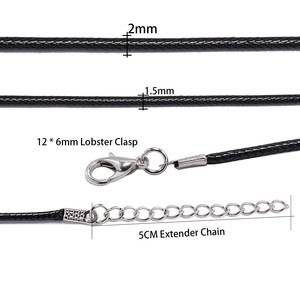 Cordon de collier en fil ciré 1,5-2 mm, corde ronde pour la fabrication de bijoux, accessoires DIY, fournitures de perlage en gros - Product Image 3