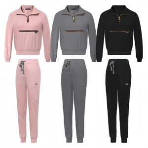 Tenue médicale unisexe respirante et zippée pour salon de beauté, clinique dentaire et hôpital, personnalisable avec logo - Product Image 2