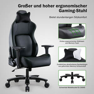 VANBOW <span class=keywords><strong>2026</strong></span> Ergonômico Grande Alto PU Couro Plus Size Cadeira De Escritório Substituição Ajustável Encosto De Cabeça Couro Sintético Grande Marca - Product Image 4