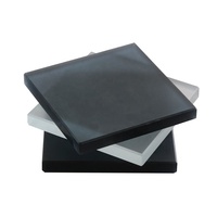 Feuille acrylique grise fumée de 5mm 1/5 "d'épaisseur avec panneau de verre plexi noir translucide coupant la dalle de lucite brute finie