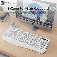 Layanan Pabrik Cina Keyboard Ergonomis 104 Tombol untuk Penggunaan Kantor, PC, Komputer, Mesin Ketik, dan Desktop