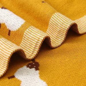 Manta <span class=keywords><strong>de</strong></span> punto 100% algodón, diseño <span class=keywords><strong>de</strong></span> hojas secas, anti-bolitas, antiácaros, ligera, para sofá, para todas las estaciones - Product Image 4