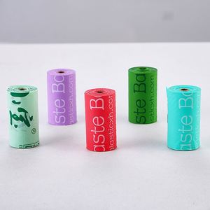 Sacs à déjections pour chiens biodégradables, imperméables, à base d'amidon de maïs, de qualité alimentaire, écologiques, parfum floraux, motif poulets de dessin animé, pour les promenades en extérieur - Product Image 3
