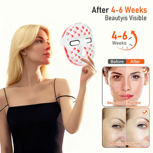 Masque facial LED 7 couleurs personnalisé en usine, design en silicone creux respirant, soin de la peau à domicile - Product Image 2