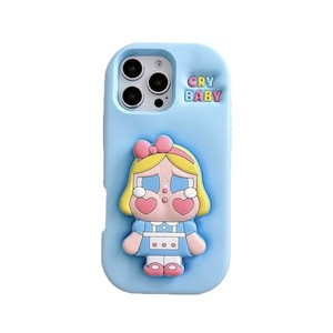 Funda <span class=keywords><strong>de</strong></span> Silicona con Dibujos Animados para Teléfono Móvil, Antigolpes, para 11/13/14/15/16 Pro/17 Pro Max, Soporte 3D con Agarre (2 en 1) - Product Image 1