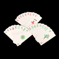 Jeu de cartes de mahjong en papier personnalisé pour la famille chinoise, écologique, recyclable, double face, 144 cartes, pour le plaisir