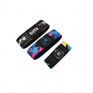Bracelet en tissu personnalisé tissé haute densité, élastique pour poignet, avec impression couleur par sublimation de logo, idéal pour les événements, la publicité et les cadeaux. - Product Image 3