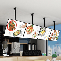 Boîte lumineuse suspendue au plafond pour la publicité, boîte lumineuse pour restaurant, cinéma, menu, panneau d'affichage LED réglable, panneau d'affichage d'affiches