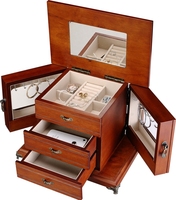 Magnifique armoire à bijoux classique en bois de rose marron pour femme avec fermeture à boucle par Pavia pour la Fête des Mères
