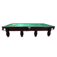 Table de billard russe en bois massif avec poches en cuir, vente en gros directe d'usine, pour usage domestique, logo personnalisé OEM
