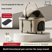Poussette pour animaux de compagnie détachable avec cabine en maille respirante et poignée supérieure pour petits chats et chiens, idéale pour les voyages en extérieur - Vente en gros
