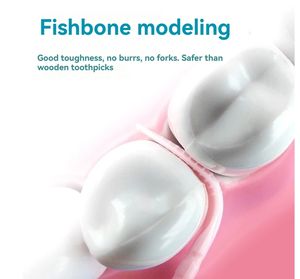 Brosse à dents jetable en plastique de 200 pièces pour usage domestique, nettoyage interdentaire, fil dentaire, emballé en boîte - Product Image 5