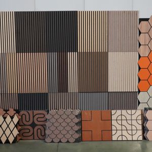 Panneau acoustique de haute qualité Akupanel Akoustik panneau Polyester latte en bois pour KTV chambre <span class=keywords><strong>appartement</strong></span> hôpital <span class=keywords><strong>insonorisation</strong></span> - Product Image 5